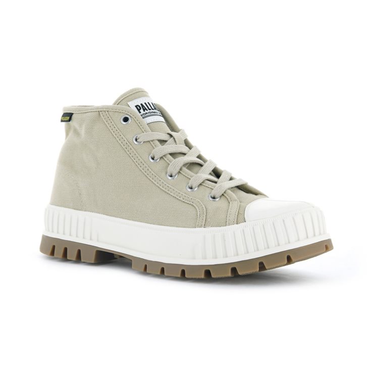 Bottes Palladium Pallashock Mid OG Homme Vert Clair | FR ZBP980T